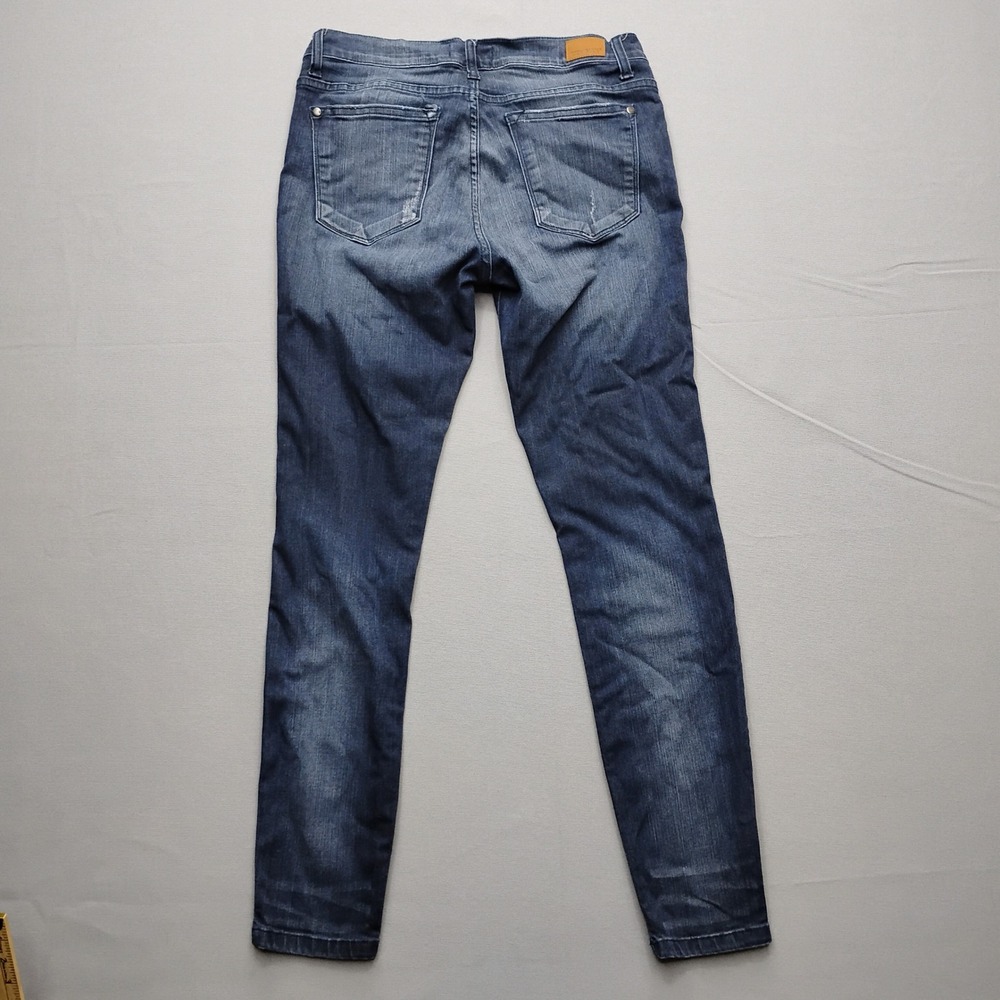 Judy Blue Skinny Fit Dark Wash Distressed Jeans  Size 13/31 Mens 10 - Picture 2 of 9